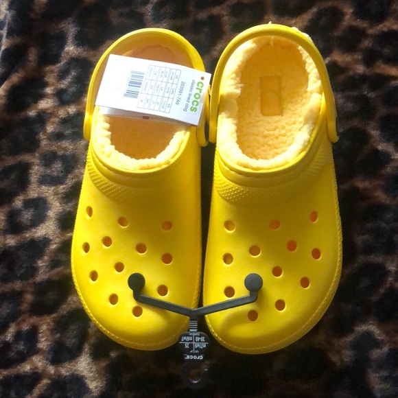 CROCS Shoes - NWT Yellow Classic Lined CROCS